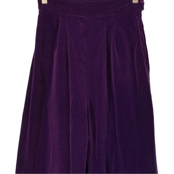 Vintage 80s High waist Velvet Pants Size S/M - Picture 3 of 7